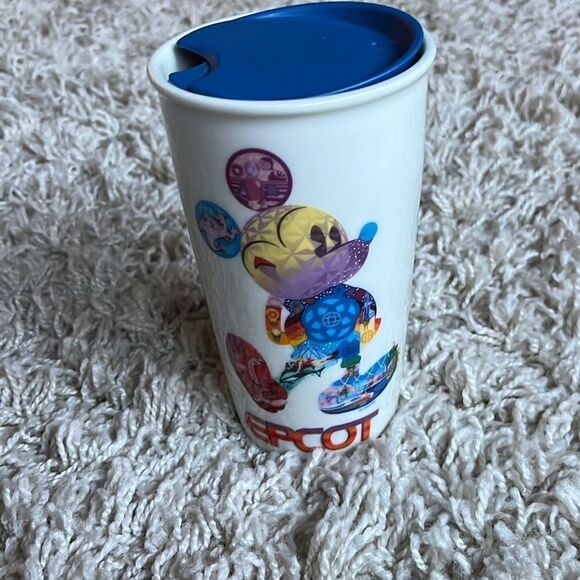 Starbucks Epcot Mickey Traveler Tumbler Double Wall Ceramic 12oz - Picture 1 of 9